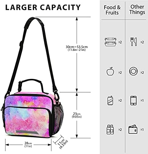 MNSRUU Студентски Чанта за Обяд Rainbow Равенство Dye Ink Живопис Изолирани Чанти за Обяд Чанта за Пикник За