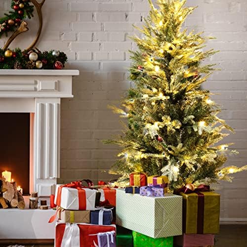 Изкуствена Коледна елха с размер 4,5 метра с предварителна подсветка и американския флаг от полиестер 210D размер