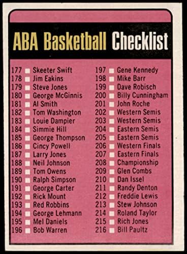 1973 списък Topps 242 (Баскетболно карта) EX