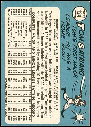 1965 Topps 124 Е Сатриано Лос Анджелис Энджелз (Бейзболна карта) в Ню Йорк Энджелз