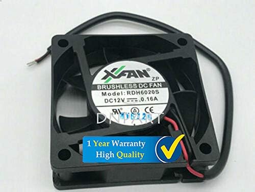 DNPART Съвместим за RDH6020S DC12V 0.16 A 6 см 60 *60*20 mm 6 см 2Pin Вентилатор за Охлаждане