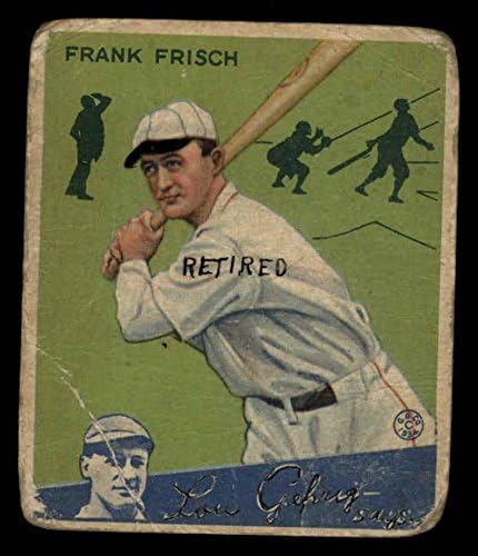 1934 Гуди 13 Франки Пресни Сейнт Луис Кардиналс (Бейзболна картичка) ЛОШ Кардинали