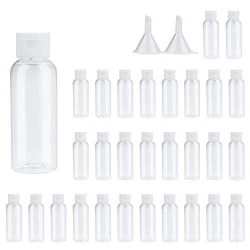 Бутилки за пътуване, одобрени от TSA, 2 унция Пластмасови бутилки, Малки Бутилки за Изстискване, Херметически
