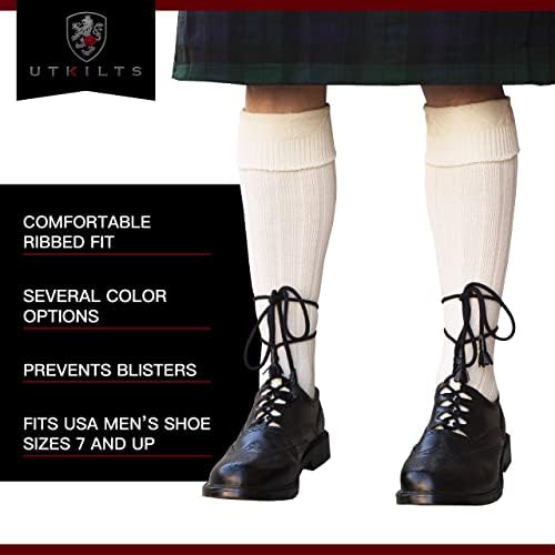Шотландски Килт-Чорапогащи за мъже, Чорапи Рубчик за американските размери на обувки