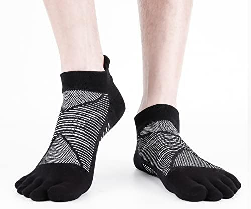 Чорапи VICUDOUL Toe за мъже и Жени, с Пет пръста No Show High Performance Атлетик Running 3 Чифта