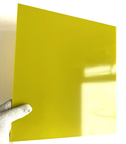 Лист Гаролита G10 FR4, 1,5 мм, С лента от Стъклени влакна 335X300X1,5 ММ, Жълто на Цвят