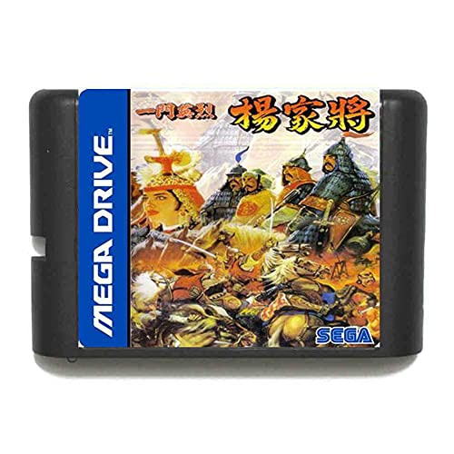 Classicgame Yang Warrior Family 16 Битова Игрална карта MD за Sega Mega Drive За Genesis (черен)