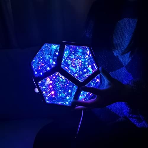 Креативен и Хладно Безкраен Додекахедрон Цветен Арт-Лампа Night Light Идеи за Подаръци за Тийнейджъри Момиче