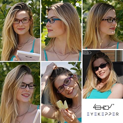Очила за четене Eyekepper 6 Опаковки Комфортни Очила за четене Включват Слънчеви Очила за Четене за Мъже И Жени
