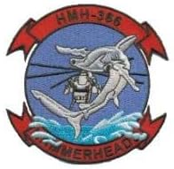 Пълноцветен нашивка Squadron Nostalgia LLC HMH-366 Hammerheads – С една кука и линия