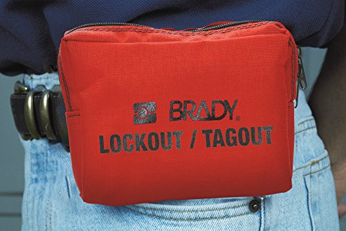 Комплект за пробоотборника Брейди Breaker Lockout, включва в себе си 2 стоманени Панти замъка, червено - 105968